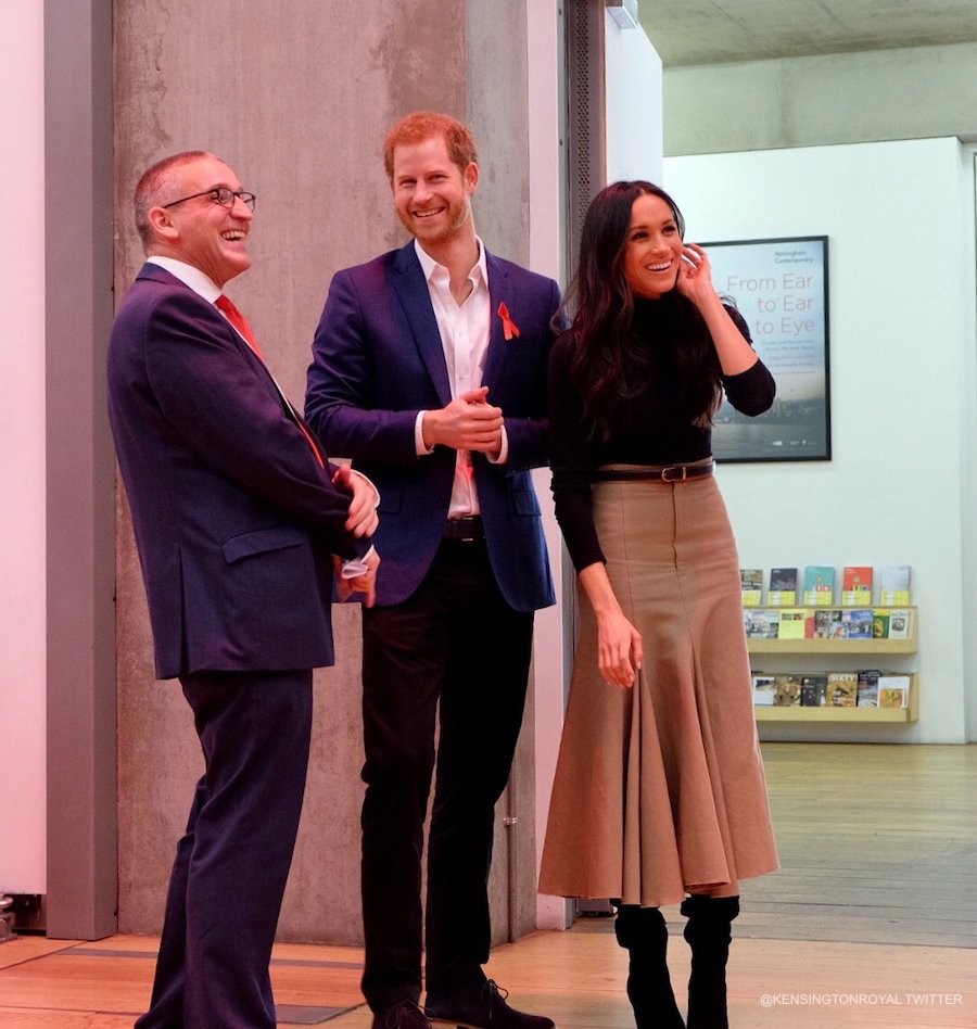 Meghan Markle and Prince Harry inside the Nottingham Contemporary Gallery