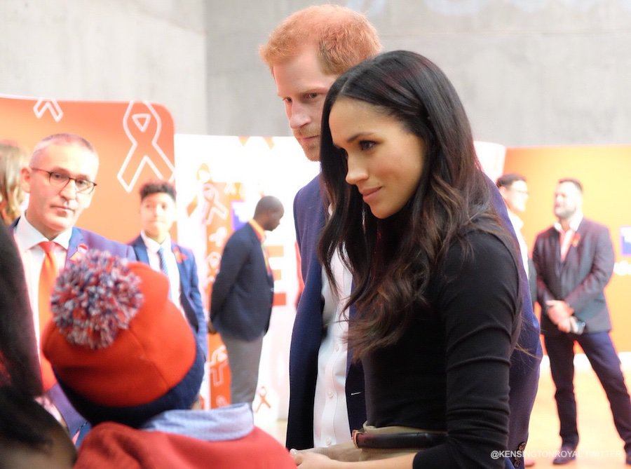 Meghan and Harry at a World AIDS Day fair at the Nottingham Contemporary