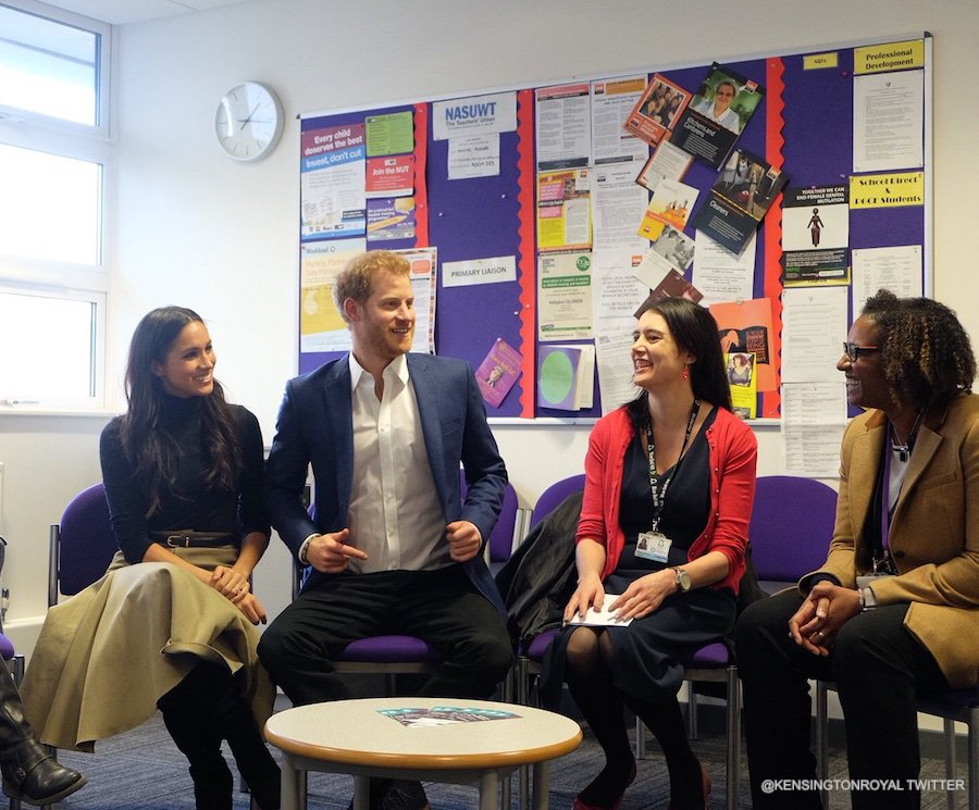 Prince Harry and Meghan Markle at Nottingham Academy