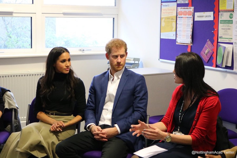 Prince Harry and Meghan Markle at Nottingham Academy