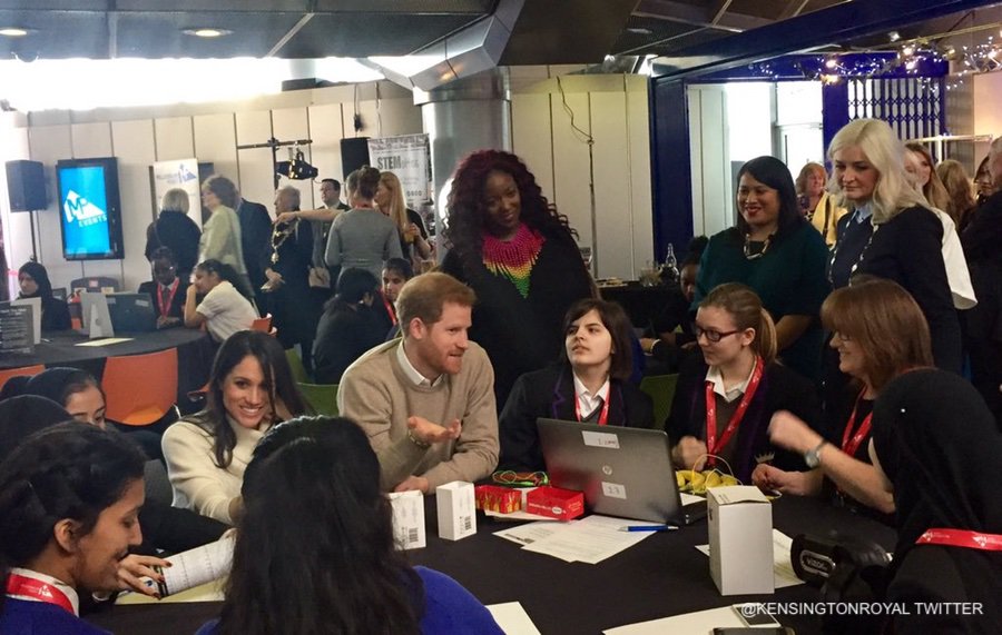 Meghan and Harry with the "Stemettes" in Birmingham