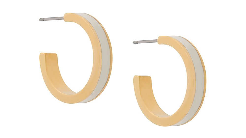 Isabel Marant Enamel Hoop Earrings in Ecru. Meghan Markle has worn these earrings in gold/black