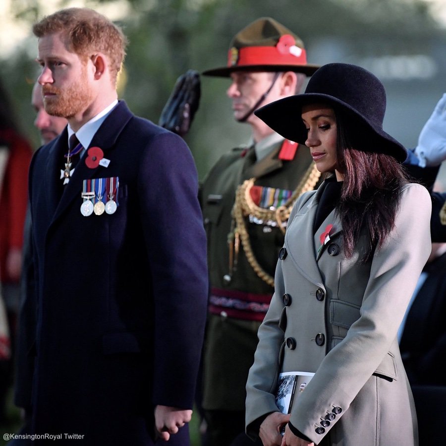 Meghan Markle and Prince Harry at the Anzac Day dawn service
