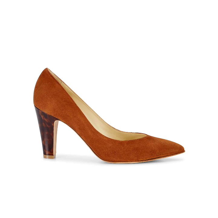 Sarah Flint Jay Pumps in Cognac Suede